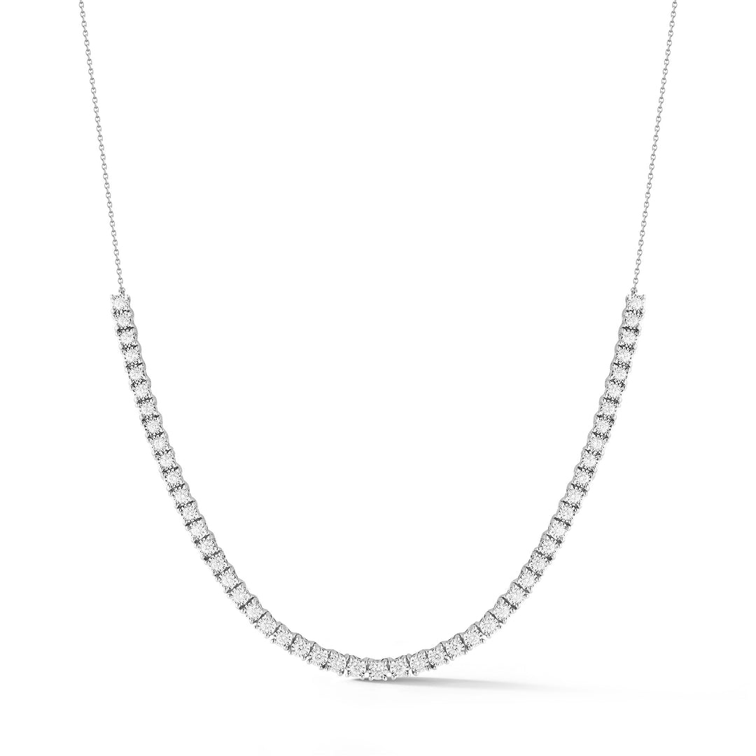 Dana Rebecca 14K White Gold Ava Bea Diamond Line Necklace 14-16"