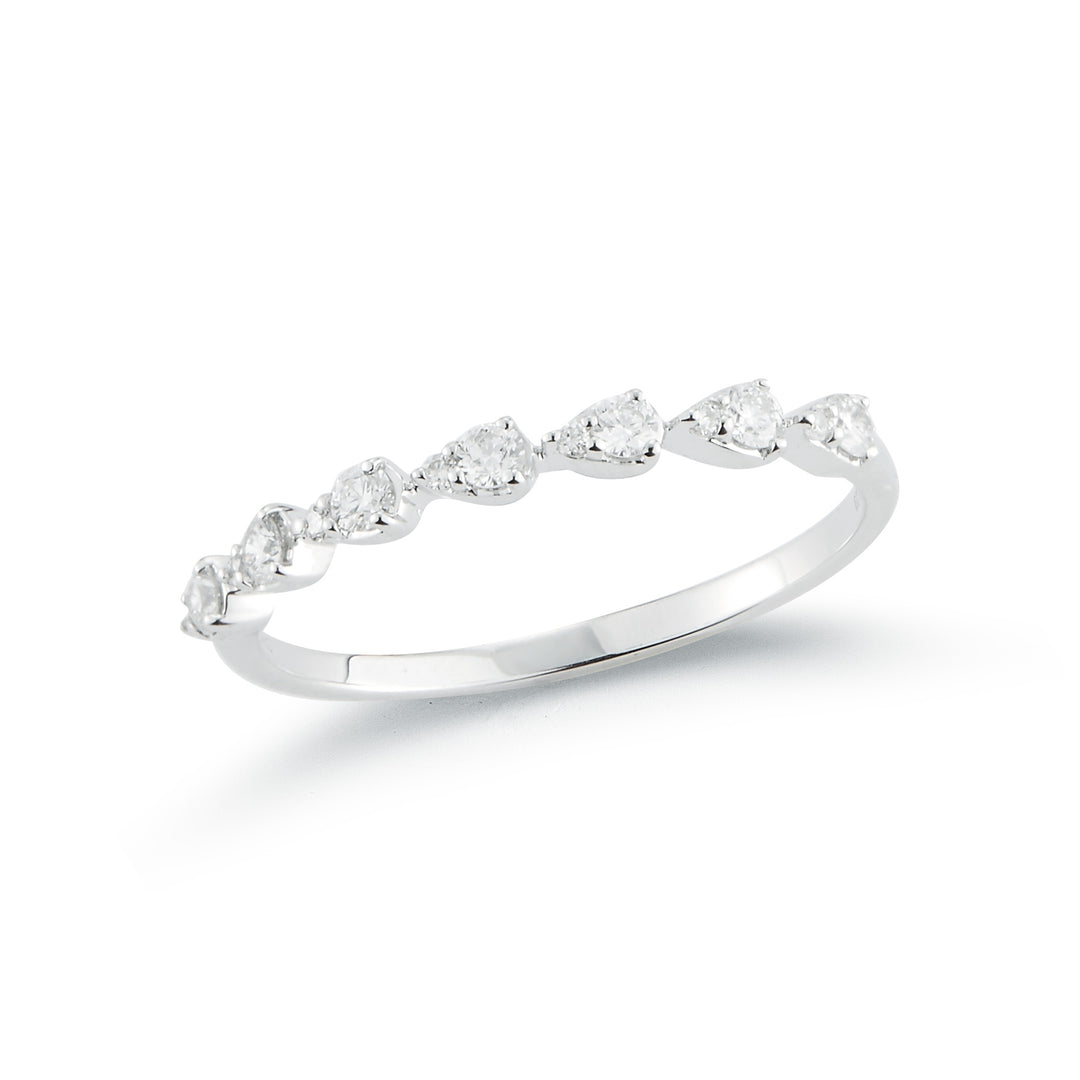 Dana Rebecca 14K White Gold Sophia Ryan Teardrop Diamond Ring, Size 7