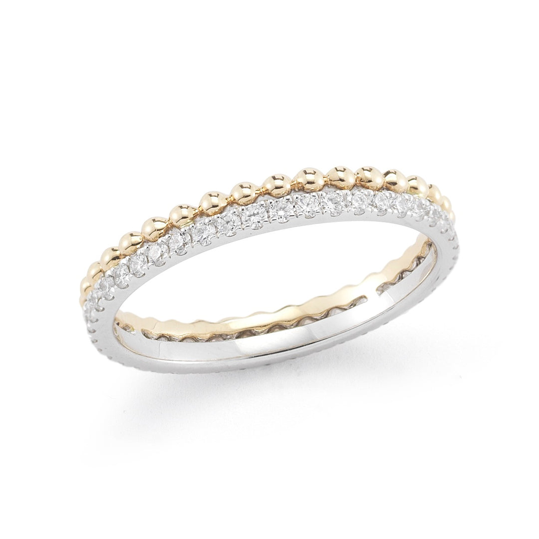 Dana Rebecca 14K Two-Tone Poppy Rae Peblble Ring