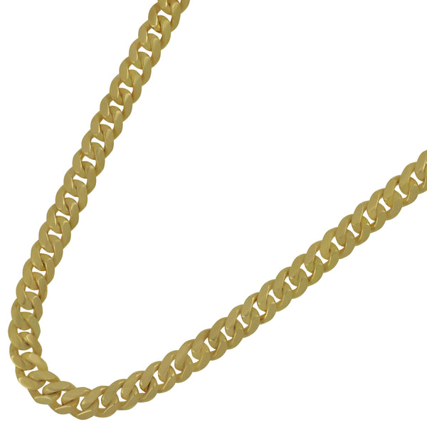 14k Yellow Gold 22" Cuban Link Chain Necklace
