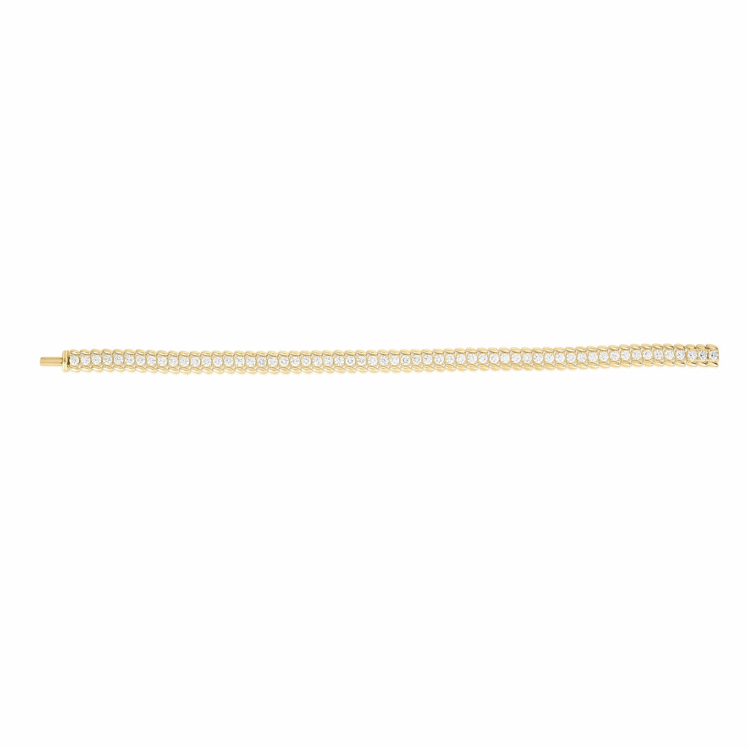 Roberto Coin 18k Yellow Gold Diamond Line Bracelet 7" (D=4.28)