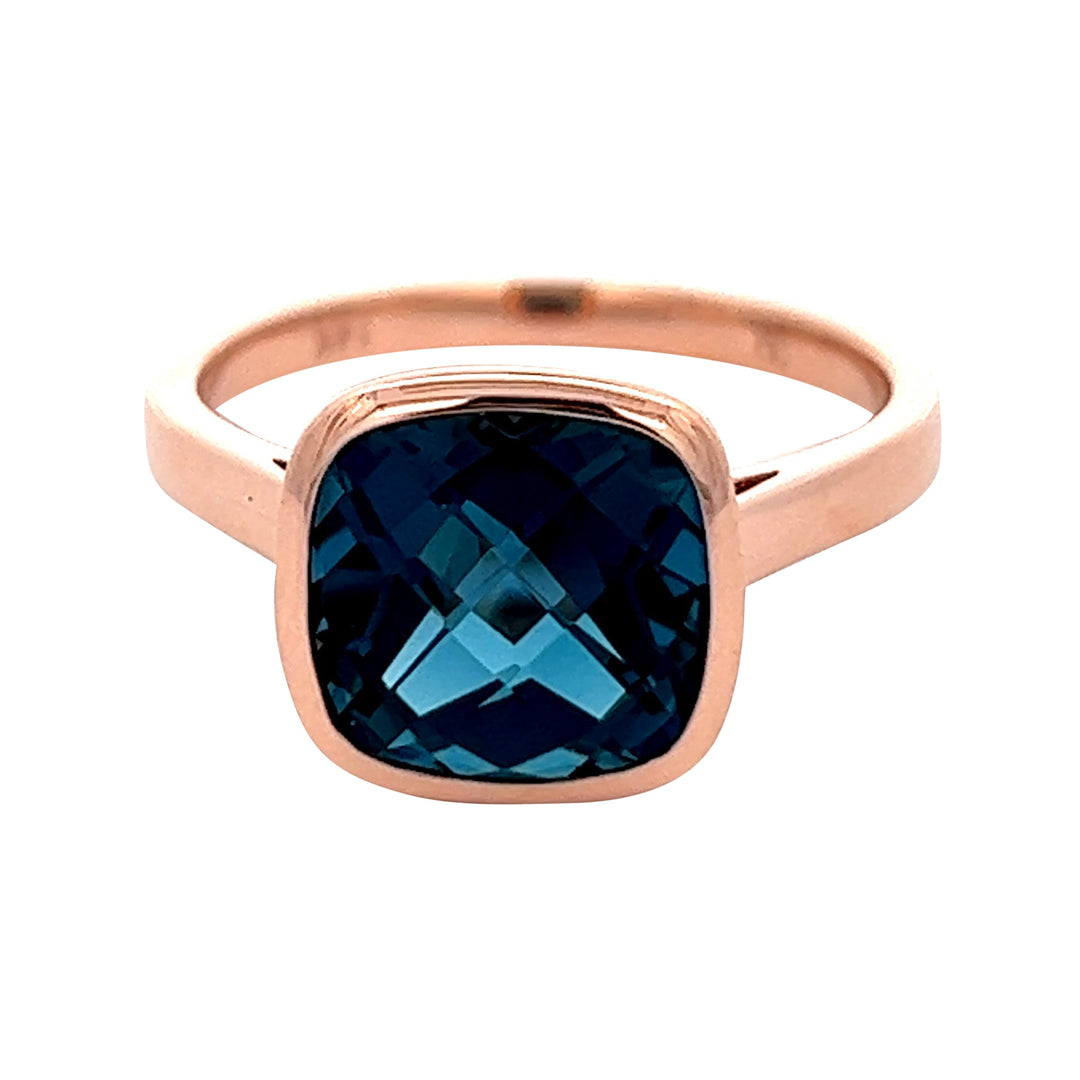14k yellow gold
1 blue topaz = 4.10cts.