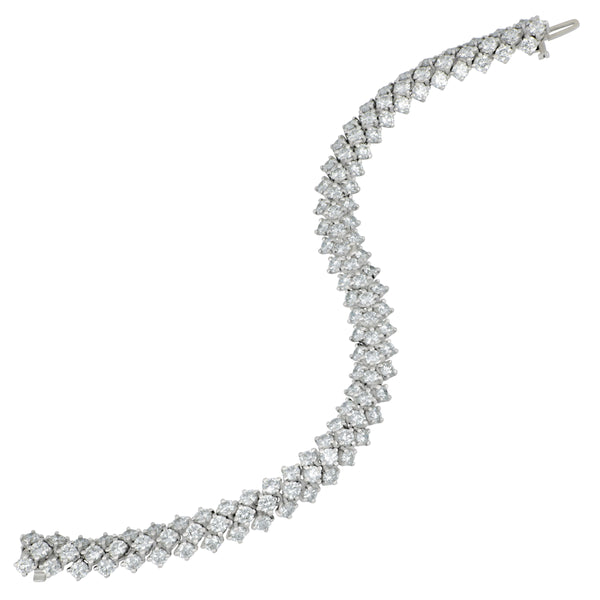 Platinum Harry Winston Tennis Bracelet (11.97TW G VVS BRACELET)