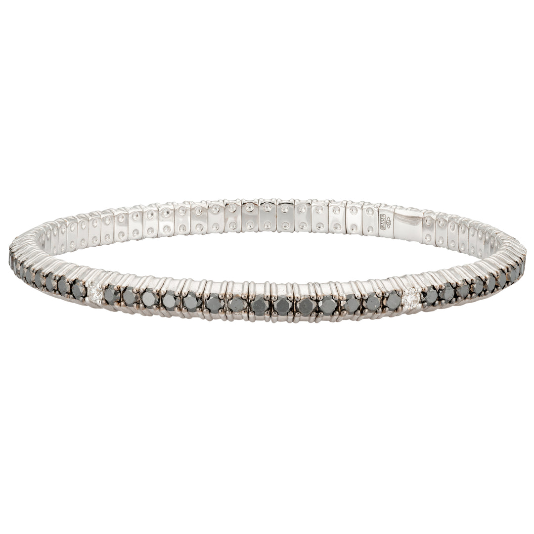Zydo Black and White Diamond Stretch Bracelet