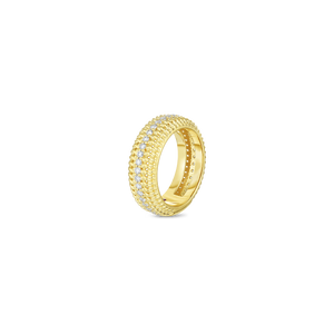 Roberto Coin 18 karat yellow gold Opera Diamond Band, D=0.58tw