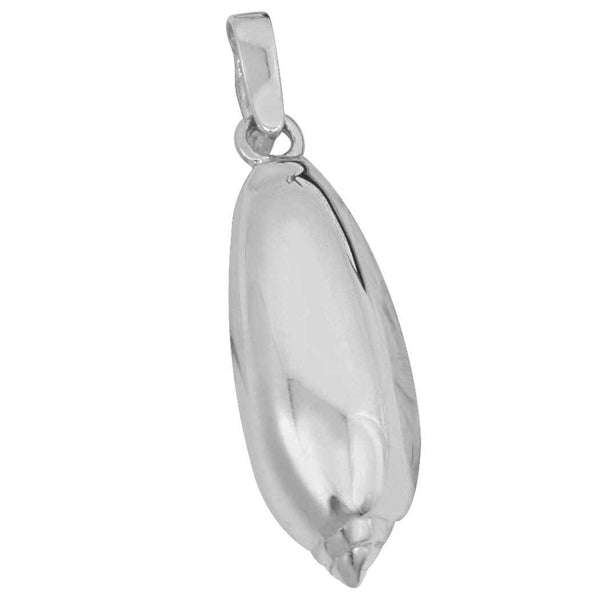 Sterling Silver Large Olive Shell Pendant