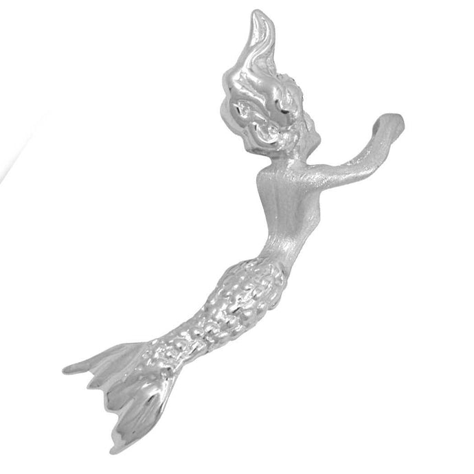 Sterling Silver 3-D Mermaid Pendant