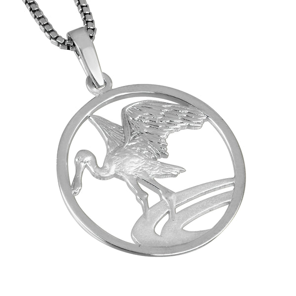 Sterling Silver “Ding Darling” Everything’s Rosie Pendant on 18” Box Chain