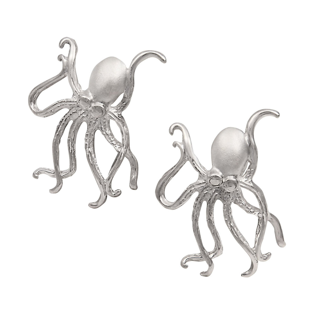 Sterling Silver Octopus Earrings