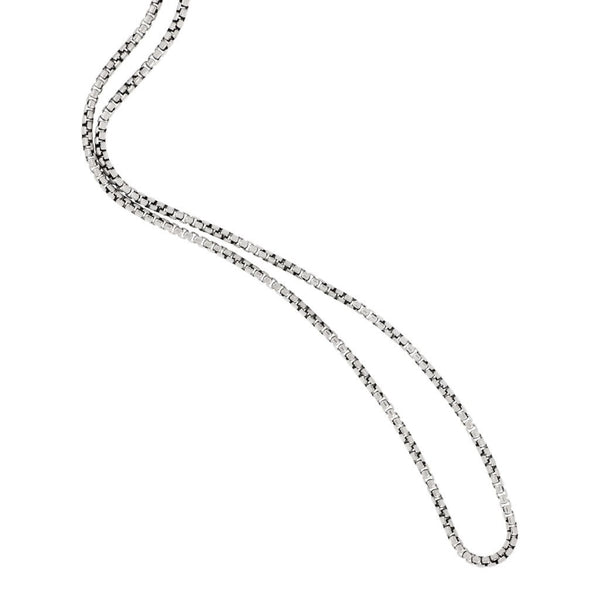 Sterling Silver 18" Medium Round Box Venetian Chain