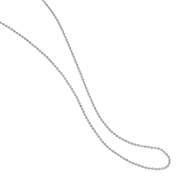Sterling Silver 18" Diamond Cut Bead Chain