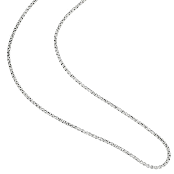 Sterling Silver 1.2mm Round Box Chain 18
