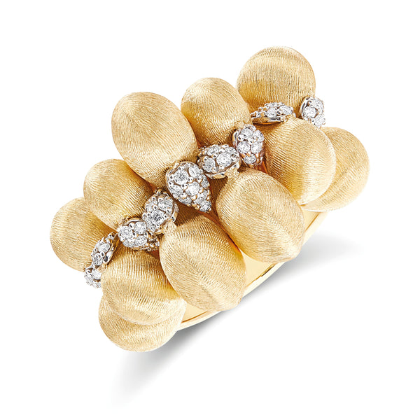 Nanis 18 Karat Yellow Gold "Transformista" Ring with Diamonds, Dias=.25tw