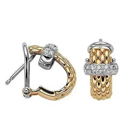 FOPE Vendome Earrings in 18K Yellow Gold with .20 CTW Diamonds