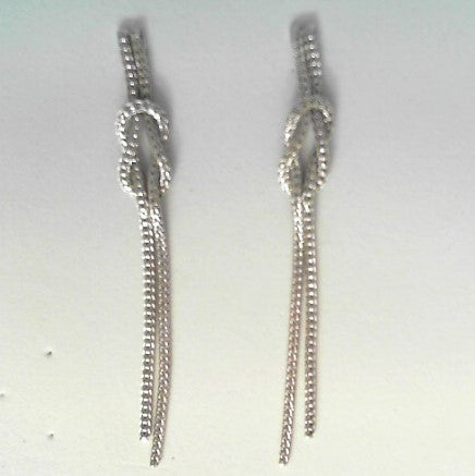 John Hardy Sterling Silver Love Knot Double-Row Earrings