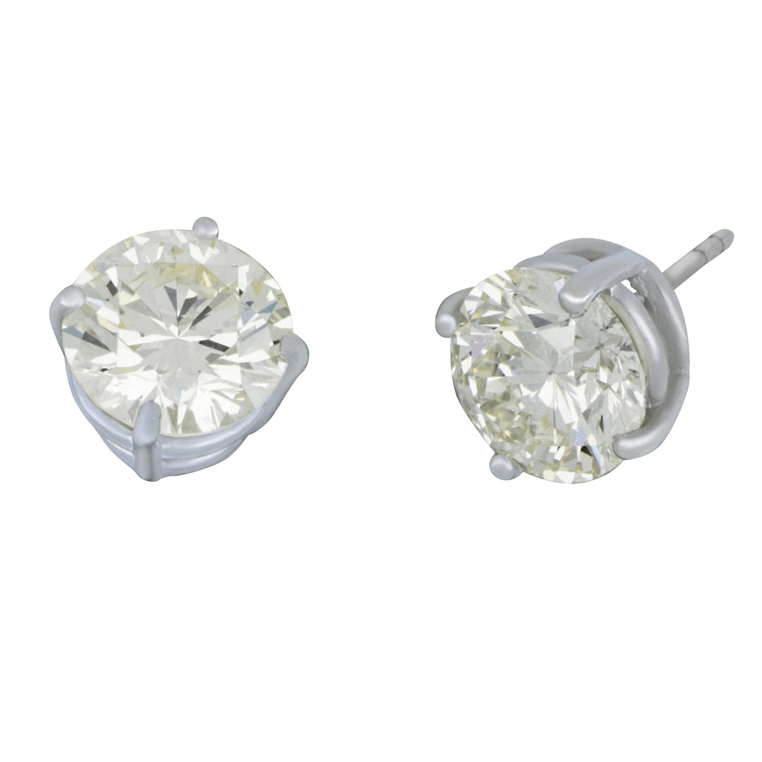 14k White gold 4 prong Diamond Studs (14W 4PRNG 2D=5CTW MN/VS STUD ER)