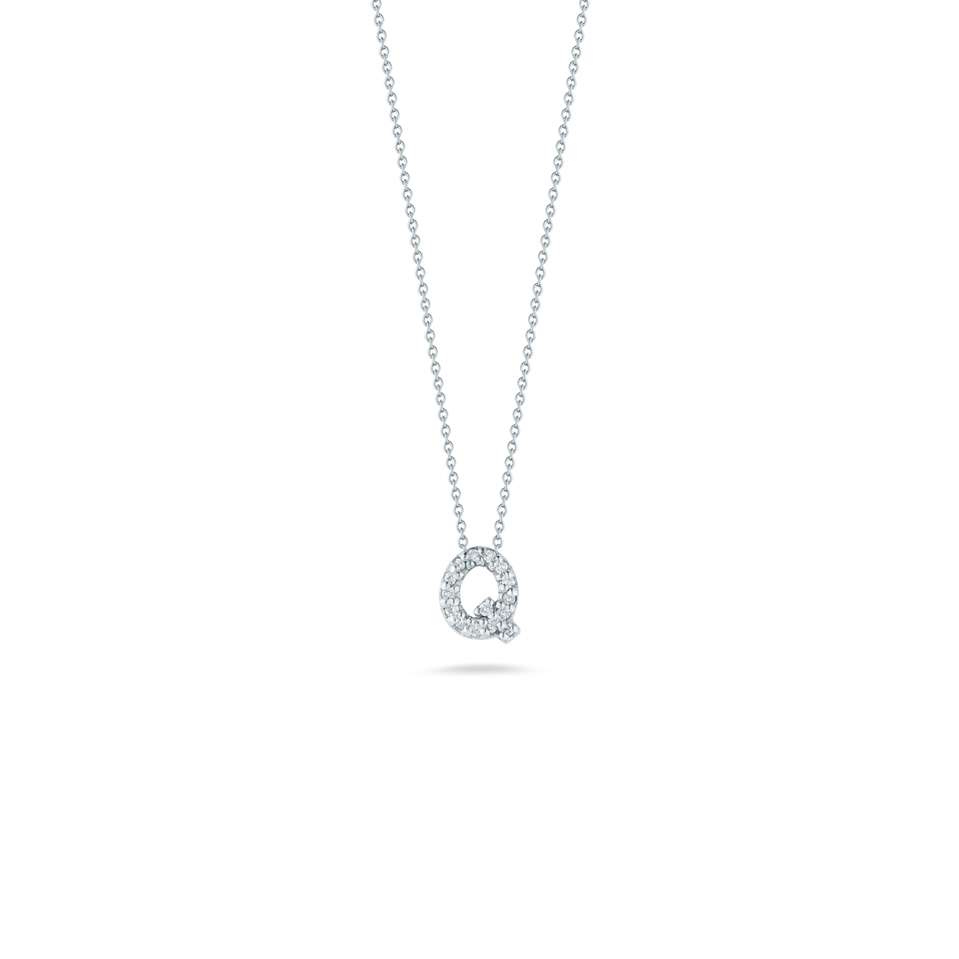 Roberto Coin Love Letter 18K White Gold Piece - Letter Q