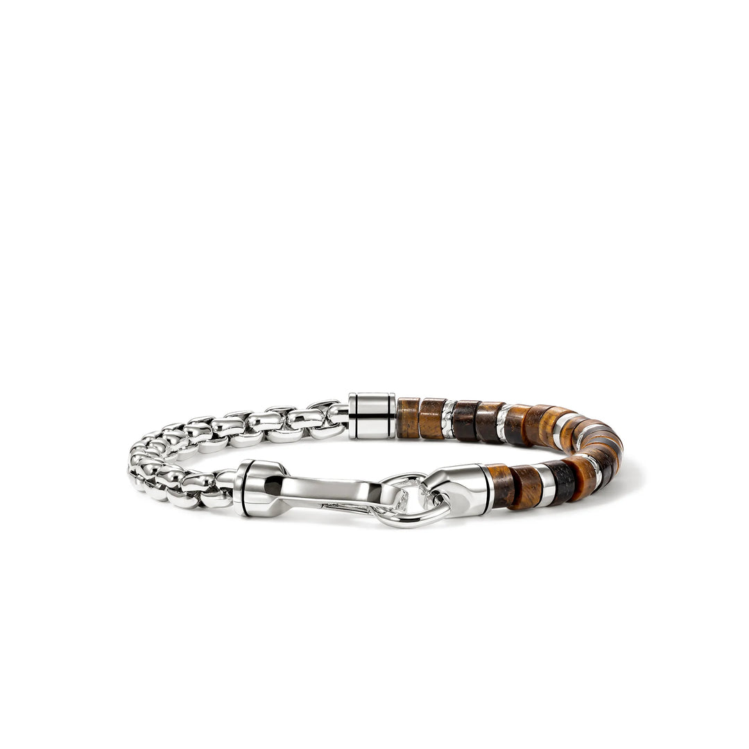 John Hardy Heishi Chain Bracelet With Tiger Eye, XL
