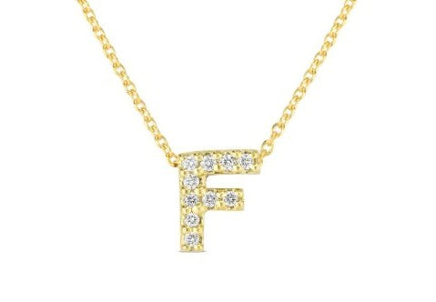 Roberto Coin Love Letter 18K Yellow Gold Pendant - Letter F