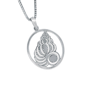 14 White Gold "Bailey Shell Museum" Pendant with 18” chain