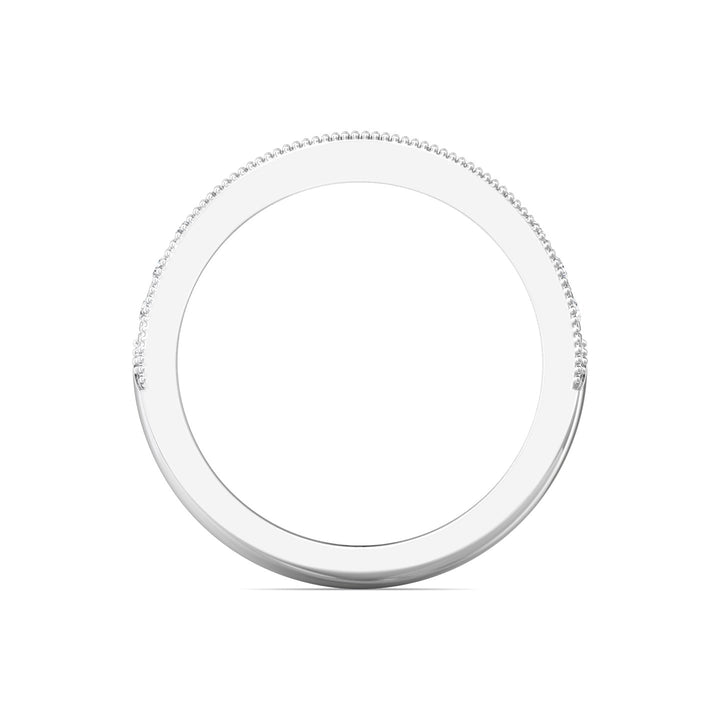 18K Gold White Micropave Wedding Band from the Micropave collection - 4209ARWB-14_18KW