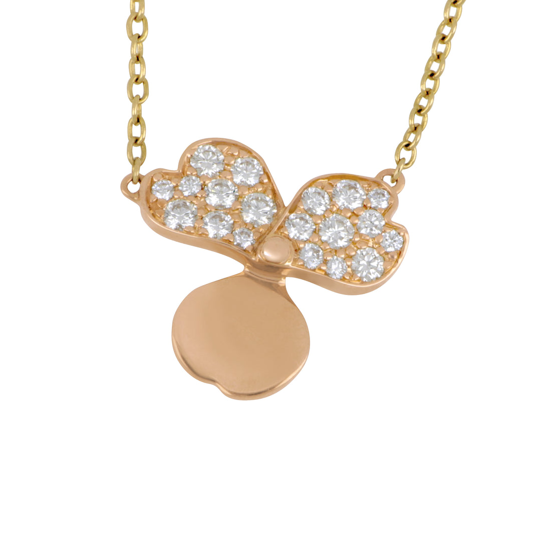 Congress Estate Tiffany & Co. 18K Rose Gold Paper Flower Necklace