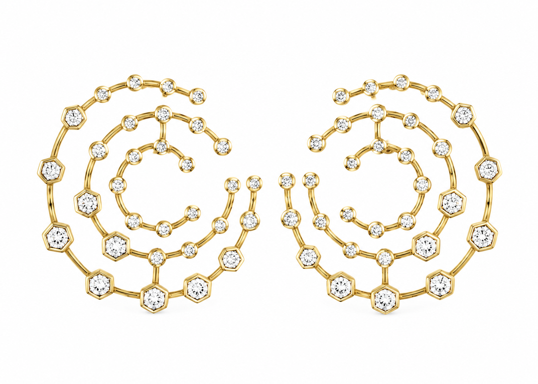 Syna 18K Yellow Gold 1.30 ctw Diamond Stud Earrings