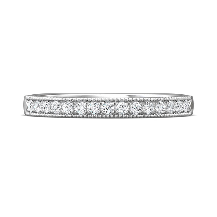 18K Gold White Micropave Wedding Band from the Micropave collection - 5137SRWB-.15_18KW