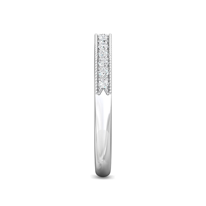 Platinum White Micropave Wedding Band from the Micropave collection - 5137SRWB-.15_PlatW