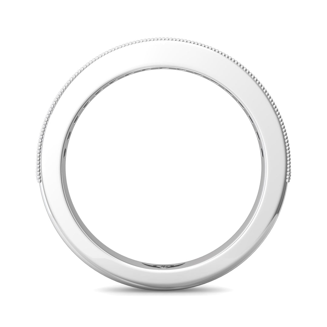 14K Gold White Micropave Wedding Band from the Micropave collection - 5137SRWB-17_14KW