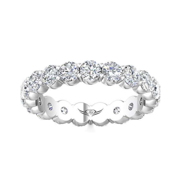Platinum White Channel/Shared Prong Wedding Band from the Channel/Shared Prong collection - 5139FMWB_PlatW