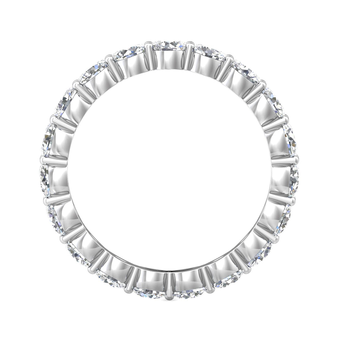 Platinum White Channel/Shared Prong Wedding Band from the Channel/Shared Prong collection - 5139FMWB_PlatW