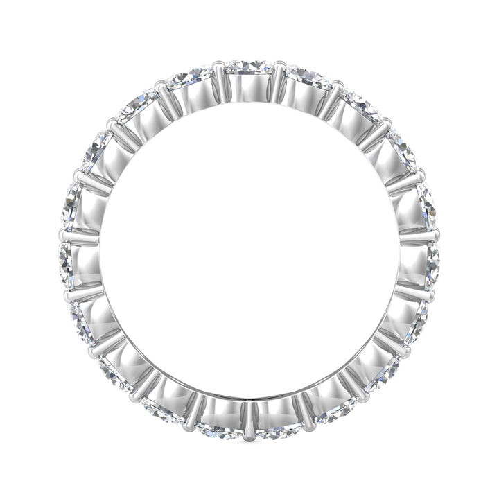 Platinum White Channel/Shared Prong Wedding Band from the Channel/Shared Prong collection - 5139FMWB_PlatW