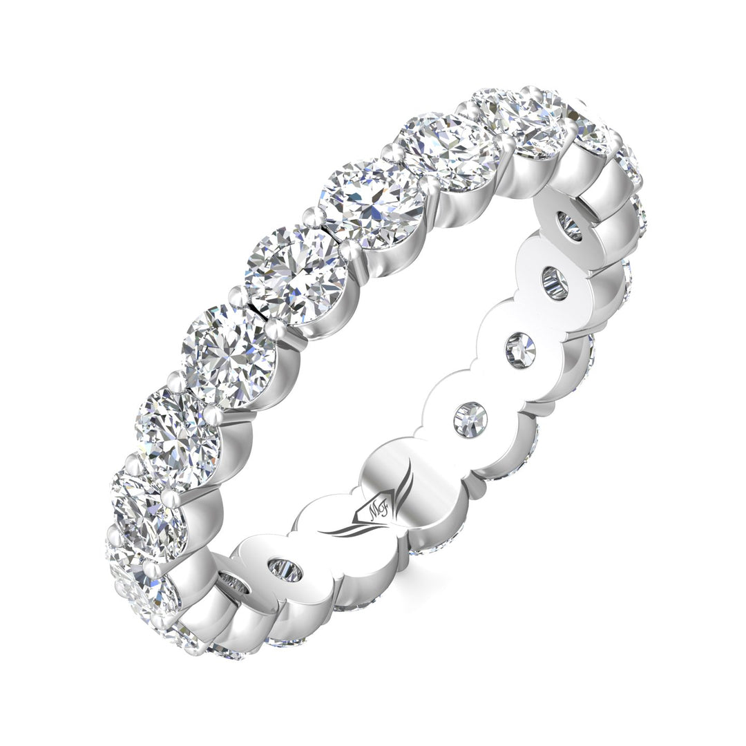 Channel/Shared Prong Wedding Band from the Channel/Shared Prong collection