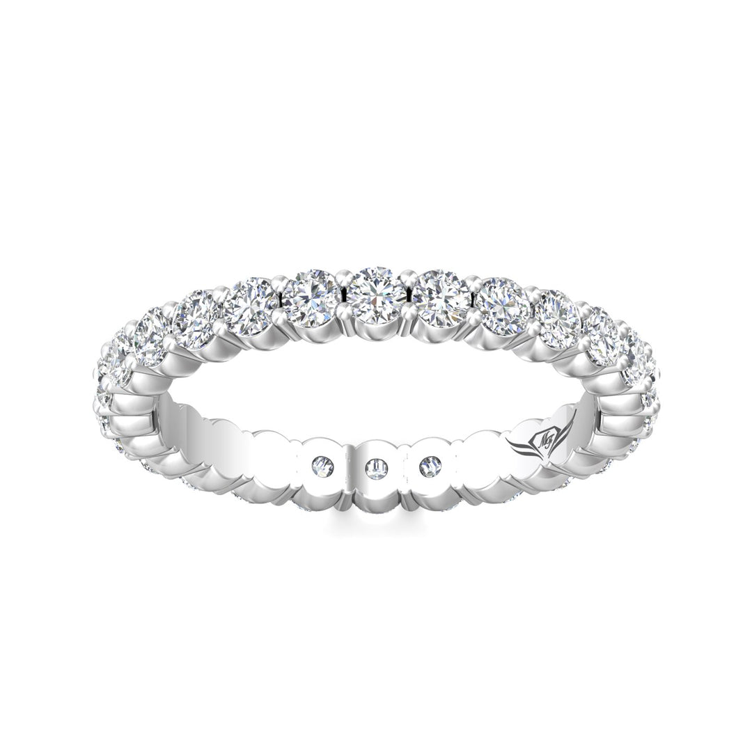 Channel/Shared Prong Wedding Band from the Channel/Shared Prong collection