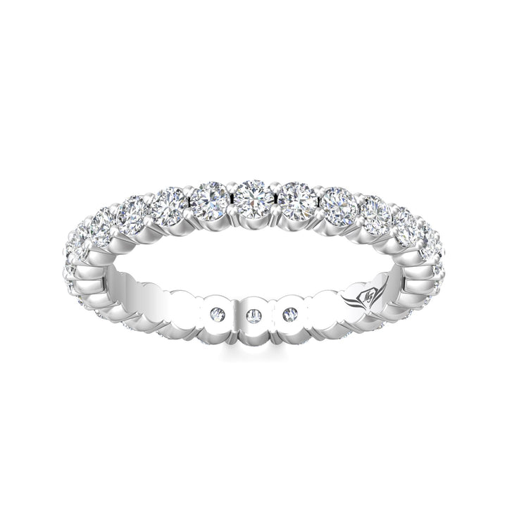 Channel/Shared Prong Wedding Band from the Channel/Shared Prong collection