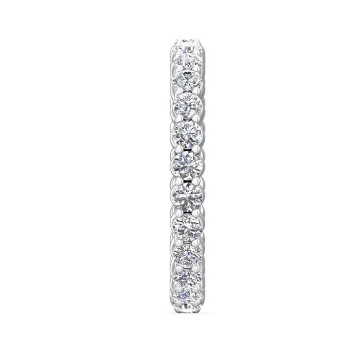 18K Gold White Channel/Shared Prong Wedding Band from the Channel/Shared Prong collection - 5139FXSWB_18KW