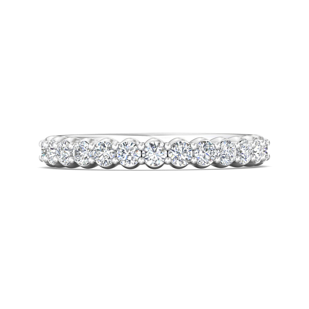 Channel/Shared Prong Wedding Band from the Channel/Shared Prong collection