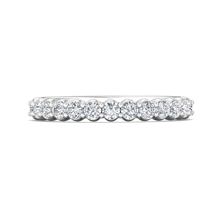 Channel/Shared Prong Wedding Band from the Channel/Shared Prong collection