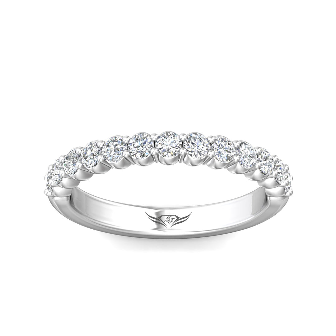 Channel/Shared Prong Wedding Band from the Channel/Shared Prong collection