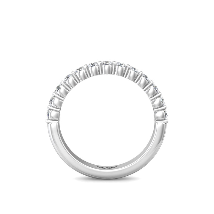 Channel/Shared Prong Wedding Band from the Channel/Shared Prong collection