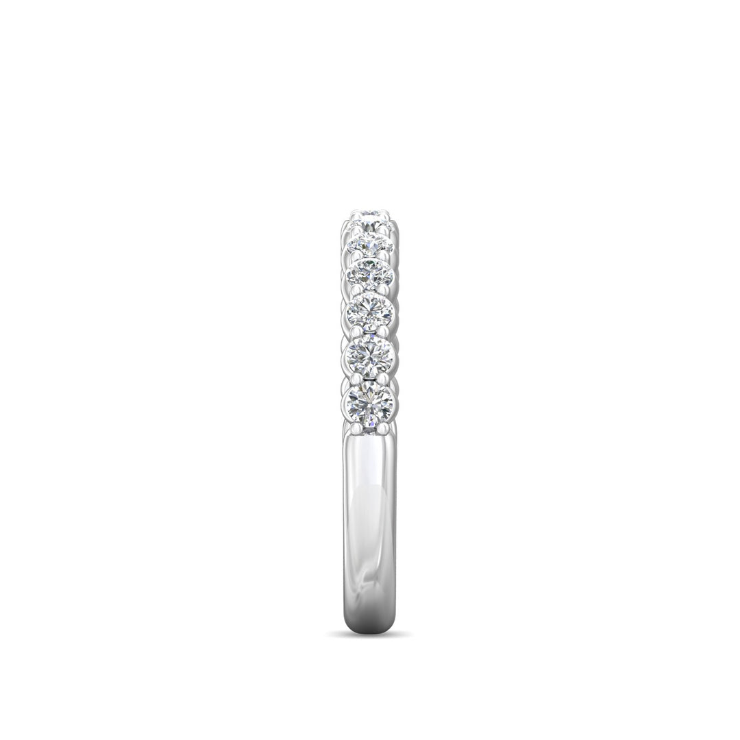 Channel/Shared Prong Wedding Band from the Channel/Shared Prong collection