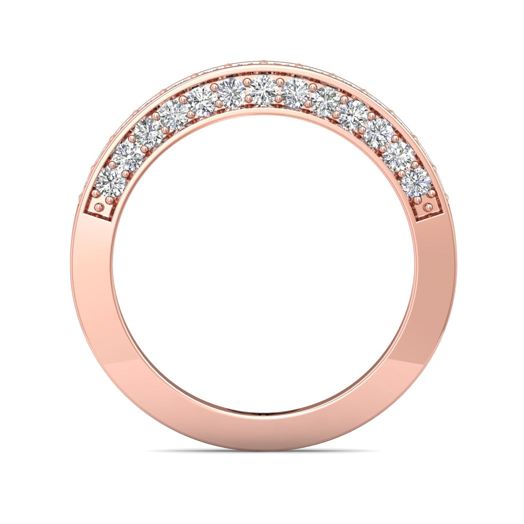 18K Gold Pink Micropave Wedding Band from the Micropave collection - 5159FFCUWB_18KP