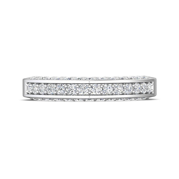 Platinum White Micropave Wedding Band from the Micropave collection - 5159FFCUWB_PlatW