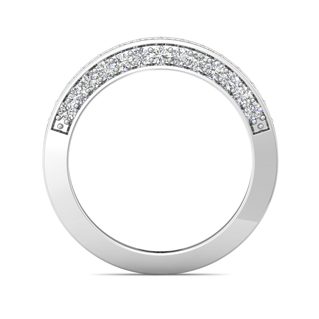 Platinum White Micropave Wedding Band from the Micropave collection - 5159FFCUWB_PlatW