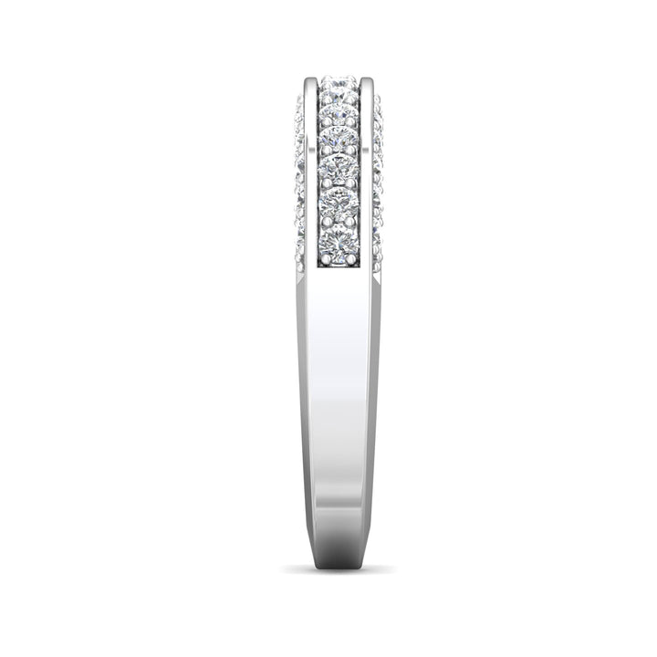 Platinum White Micropave Wedding Band from the Micropave collection - 5159FFCUWB_PlatW