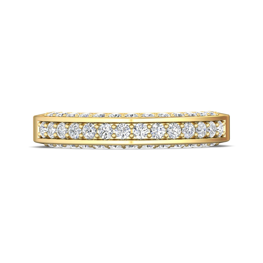 18K Gold Yellow Micropave Wedding Band from the Micropave collection - 5159FFCUWB_18KY