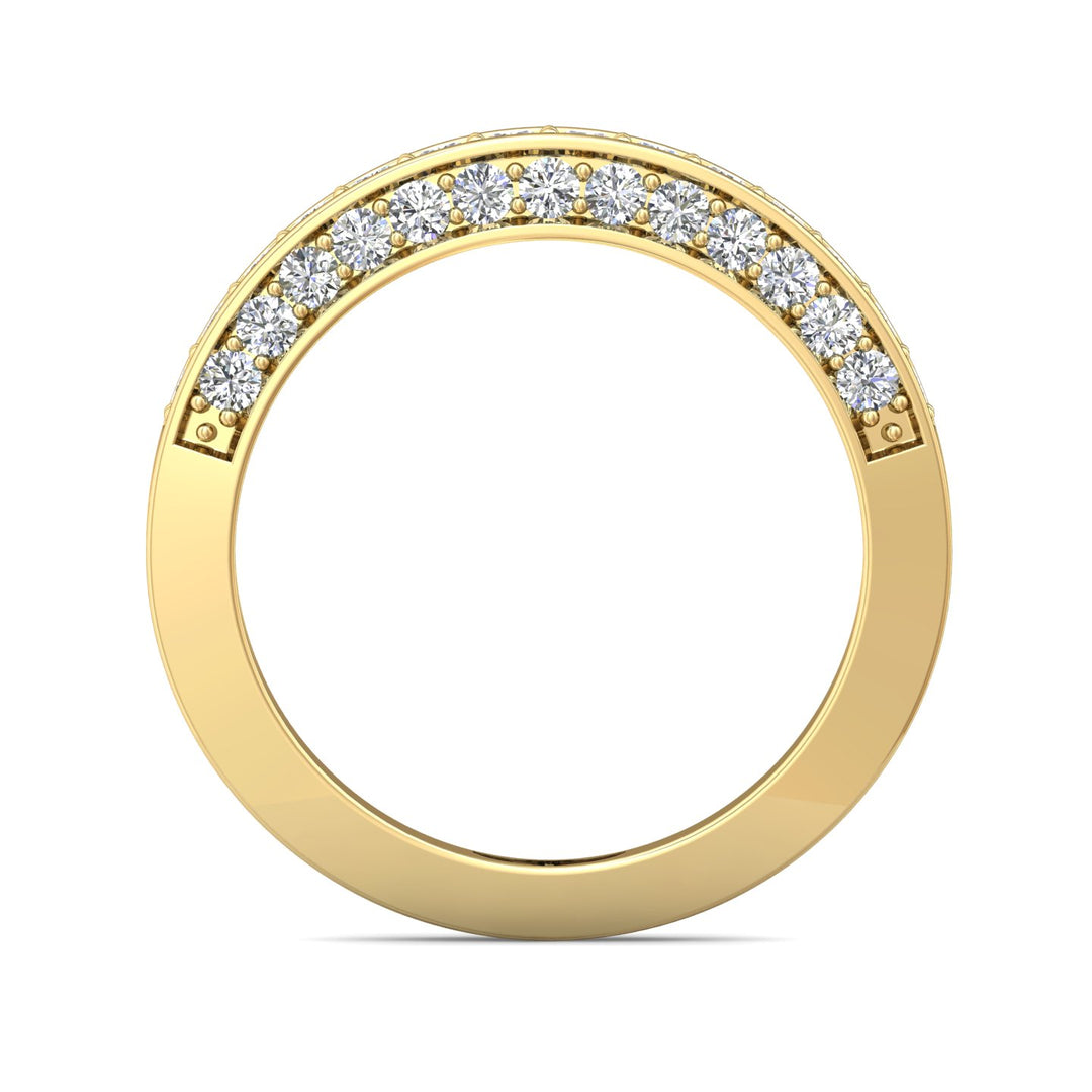 14K Gold Yellow Micropave Wedding Band from the Micropave collection - 5159FFCUWB_14KY