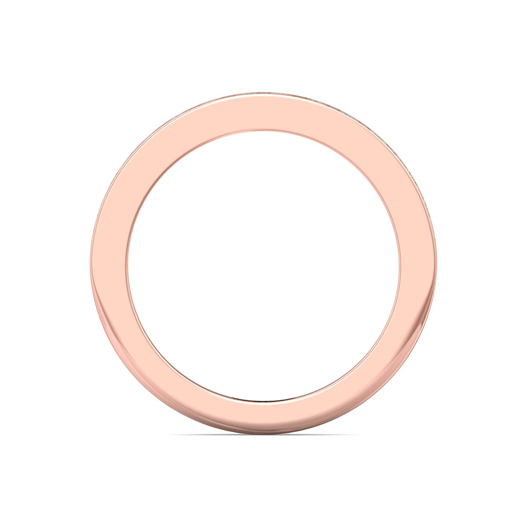 18K Gold Pink Micropave Wedding Band from the Micropave collection - 5190WB_18KP