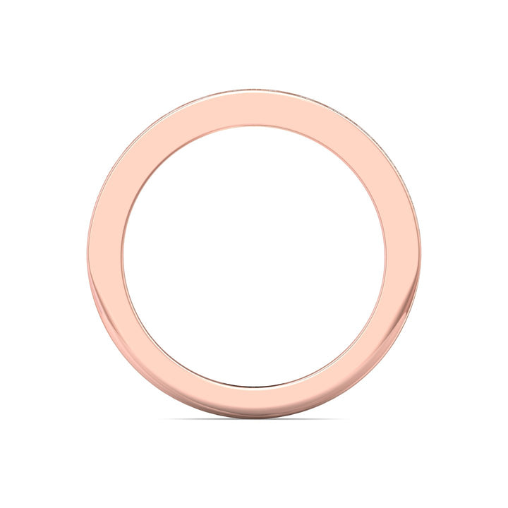 18K Gold Pink Micropave Wedding Band from the Micropave collection - 5190WB_18KP